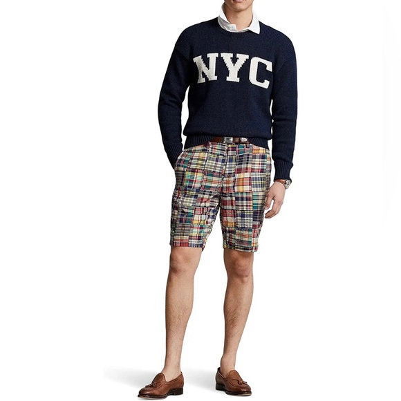 Polo Ralph Lauren Men’s Plaid Patchwork 9” Fit Shorts Size 42 NWT